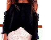 Blusa Ombro a Ombro Manga 3/4